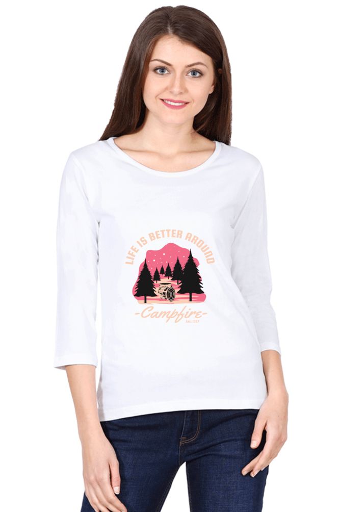 Women’s Full Sleeves Adventure T-Shirts - life is better
