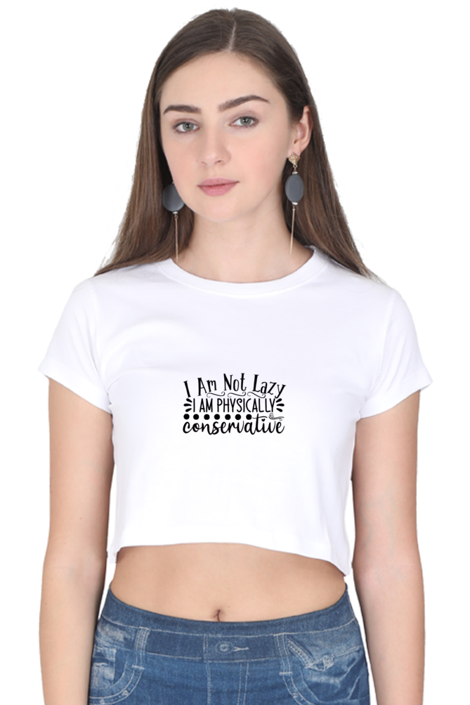 Women Funny & Queen SVG Crop Top - Conservative