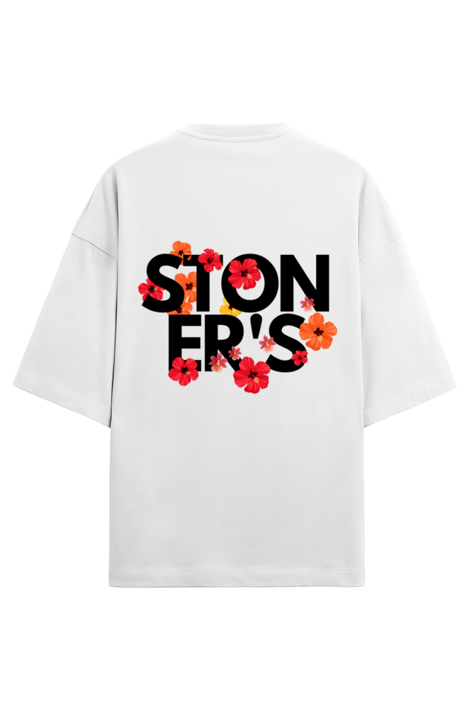 Women Terry Oversized T Shirt Floral