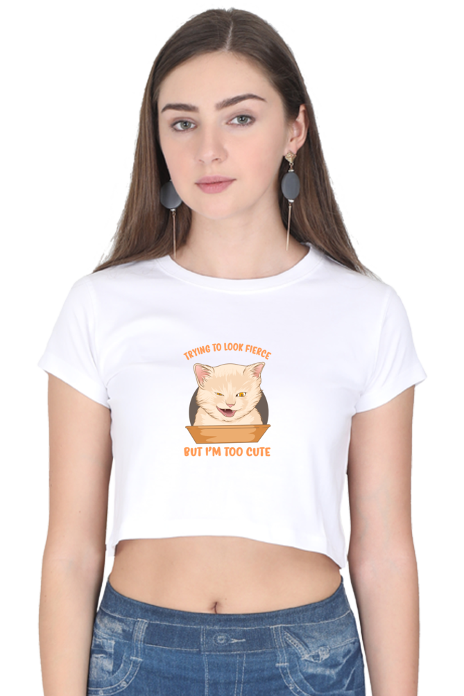 Women Funny & Queen SVG Crop Top - Fierce