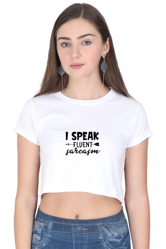 Women Funny & Queen SVG Crop Top - Fluent