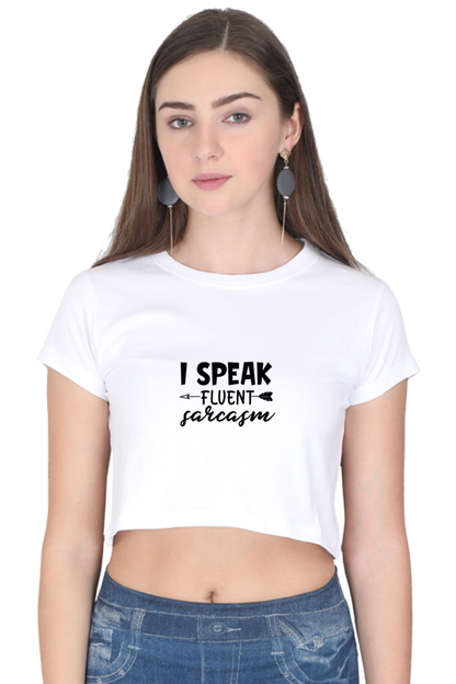 Women Funny & Queen SVG Crop Top - Fluent