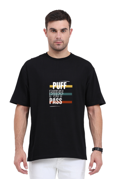 Round Neck Half-Sleeves - Puff Puff Push T-Shirt