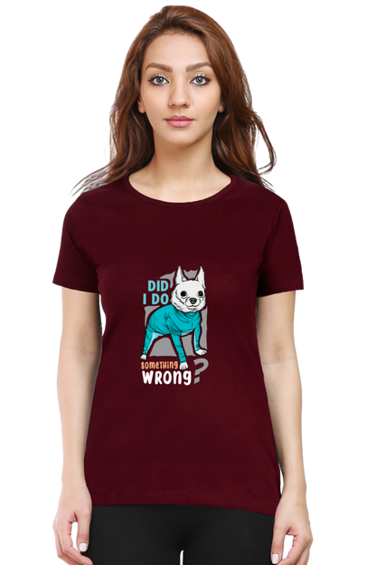 Women’s Round Neck Printed Funny & Queen SVG T-Shirts -  wrong