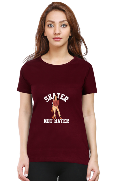 Women  Skateboard Half Sleeve T-Shirt -  Hater