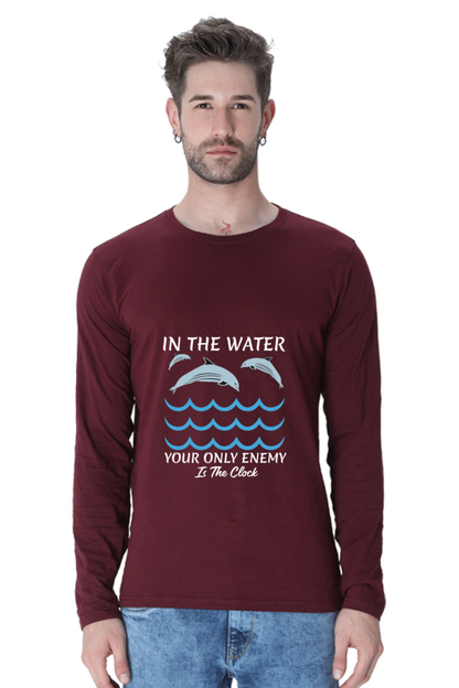 Men’s  Swimming Full Sleeve - T Shirt - The Clock