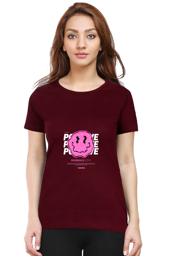 Women’s Round Neck Stones T-Shirts - Positive