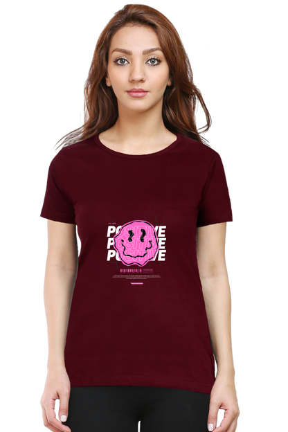 Women’s Round Neck Stones T-Shirts - Positive