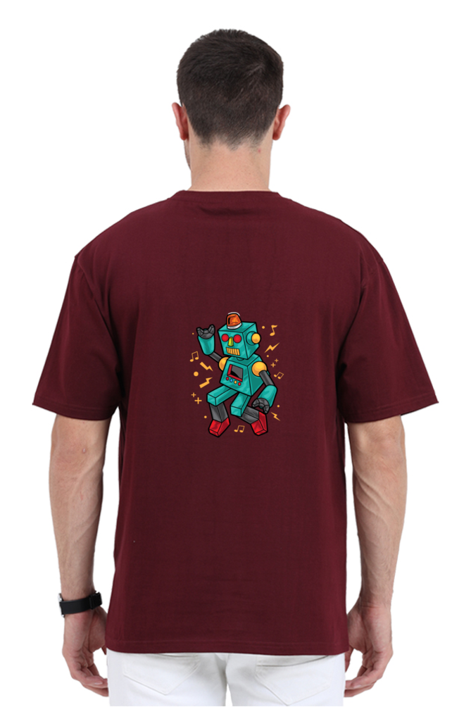 Men Oversized Classic Dance T Shirt - dancing robo