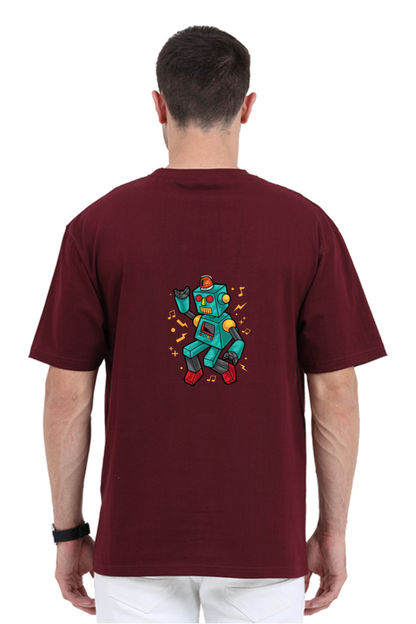 Men Oversized Classic Dance T Shirt - dancing robo