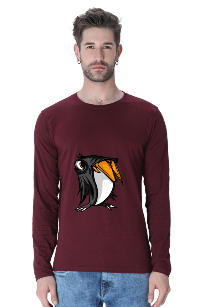 Men’s  Animal's & Monster's Full Sleeve - T Shirt - monster penguin