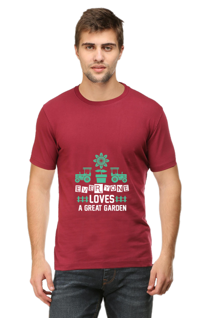 Men's Gardening Cotton Round Neck T-Shirt - great