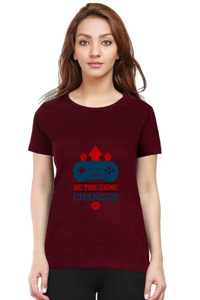 Women’s Round Neck Printed Gamer T-Shirts -  Changer