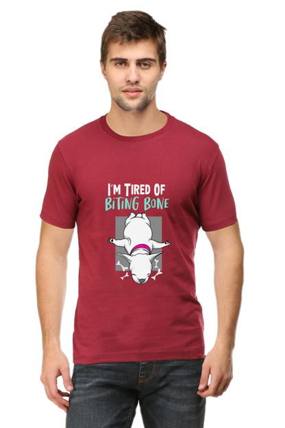 Men's Funny & Queen SVG Round Neck T-Shirt - biting