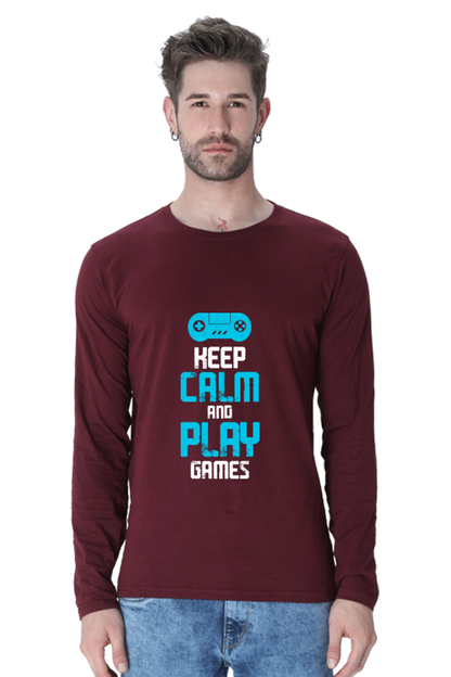 Men’s  Gamer Full Sleeve - T Shirt - Calm