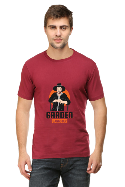 Men's Gardening Cotton Round Neck T-Shirt - gangster