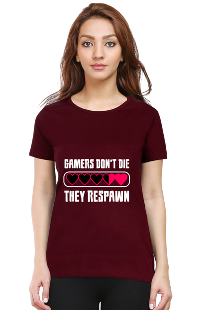 Women’s Round Neck Printed Gamer T-Shirts -  Respawn