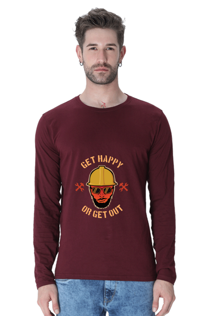 Men's Gardening Full sleeve T-Shirt - happy