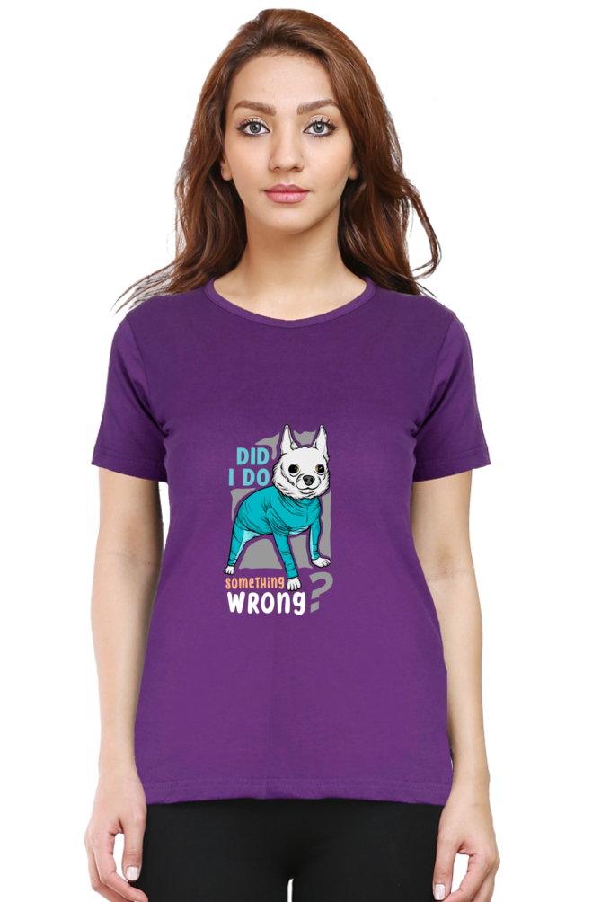 Women’s Round Neck Printed Funny & Queen SVG T-Shirts -  wrong