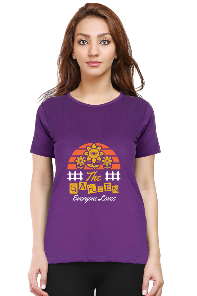 Women’s Round Neck Printed Gardening T-Shirts - everyone