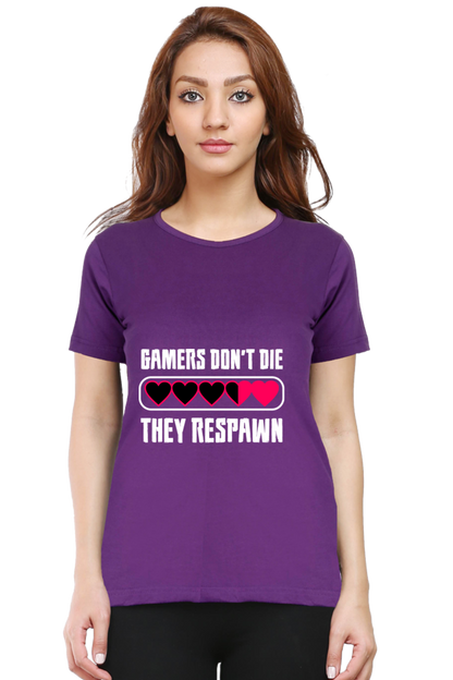 Women’s Round Neck Printed Gamer T-Shirts -  Respawn