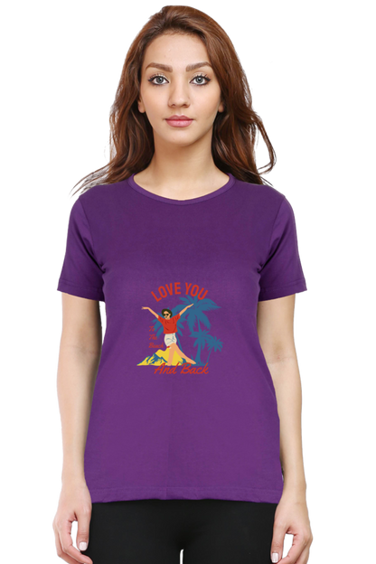 Women’s Round Neck Printed Summer T-Shirts - Beach & Back