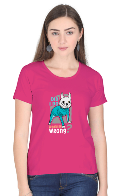 Women’s Round Neck Printed Funny & Queen SVG T-Shirts -  wrong