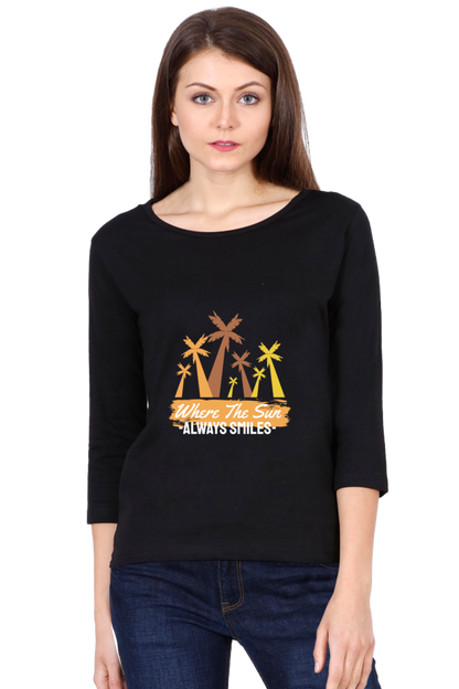 Women’s Full Sleeves Summer T-Shirts -  Always Smiles