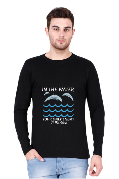 Men’s  Swimming Full Sleeve - T Shirt - The Clock