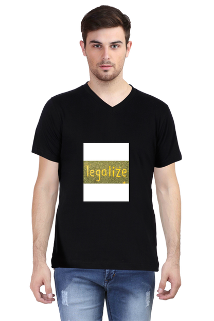 Men's V Neck T-Shirt - Legalize