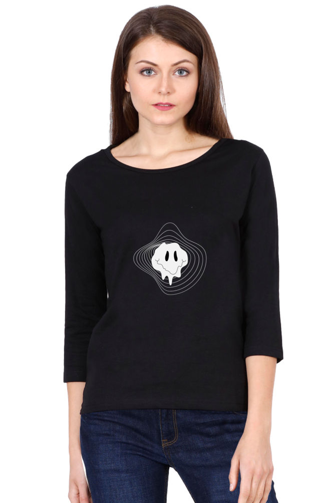 Women’s Full Sleeve T-Shirt - Irregular Face