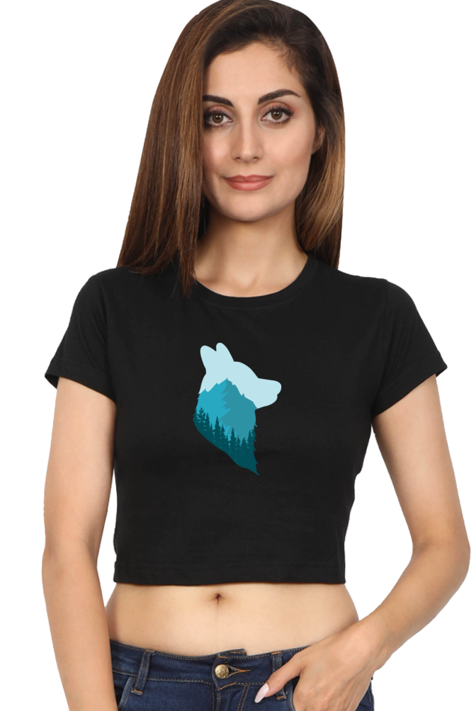 Women Adventure Crop Top - wolf