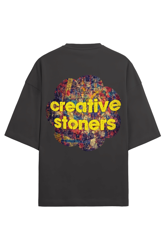 Women Terry Oversized T Shirt Creative