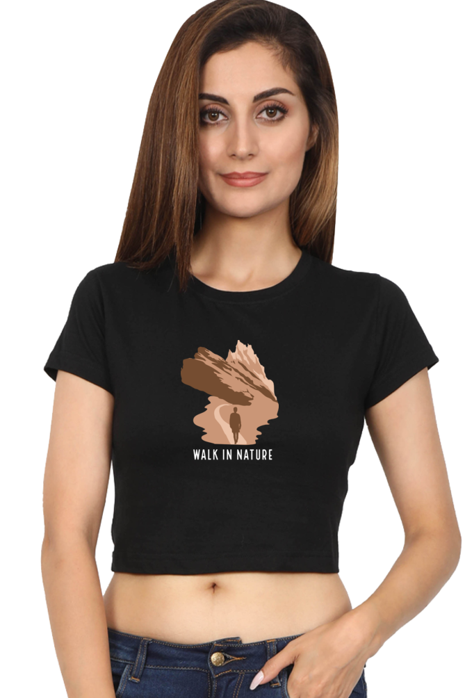 Women Adventure Crop Top - nature walk