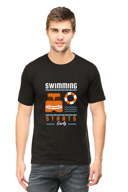 Men's Round Neck Swimming T-Shirt - Starts
