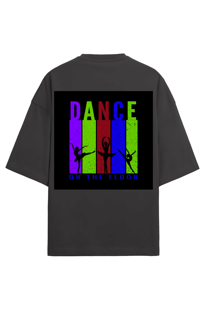 Women Terry Oversized T Shirt Dance