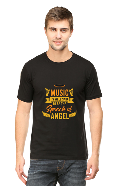 Music Unisex Cotton Round Neck T-shirt - Speech of Angle