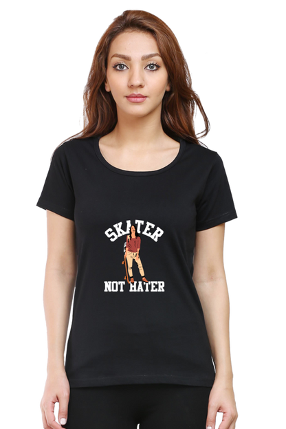 Women  Skateboard Half Sleeve T-Shirt -  Hater