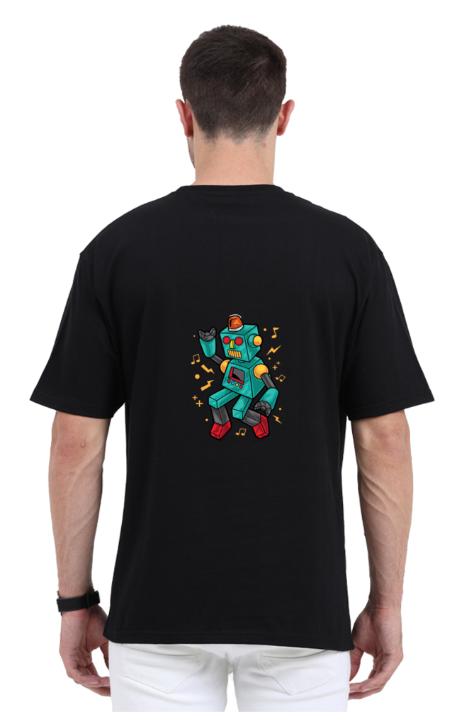 Men Oversized Classic Dance T Shirt - dancing robo