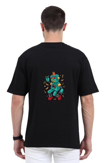 Men Oversized Classic Dance T Shirt - dancing robo