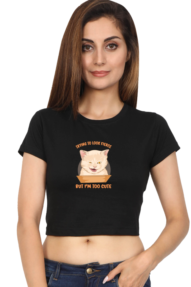 Women Funny & Queen SVG Crop Top - Fierce
