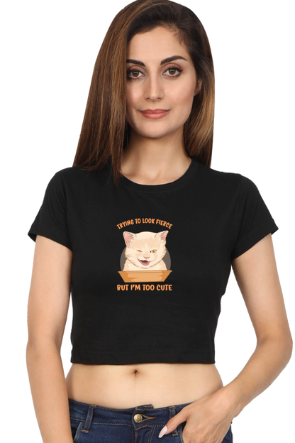 Women Funny & Queen SVG Crop Top - Fierce