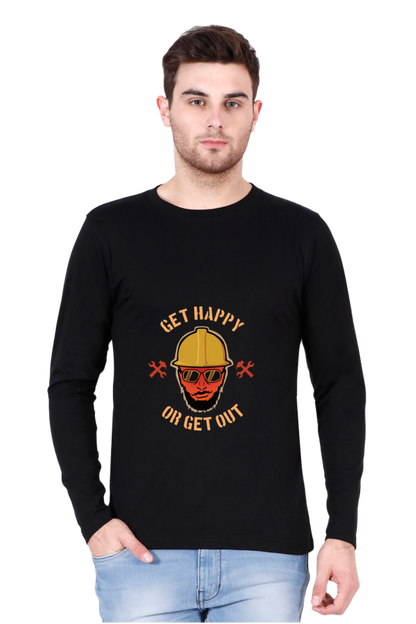 Men's Gardening Full sleeve T-Shirt - happy