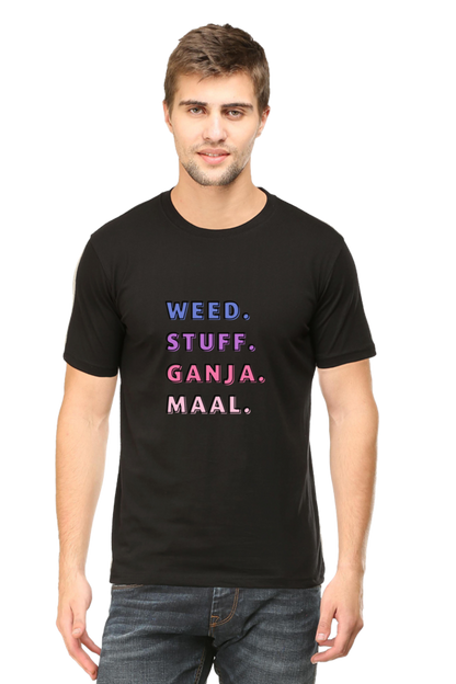 Round Neck Half-Sleeves - Stuff-T-Shirt