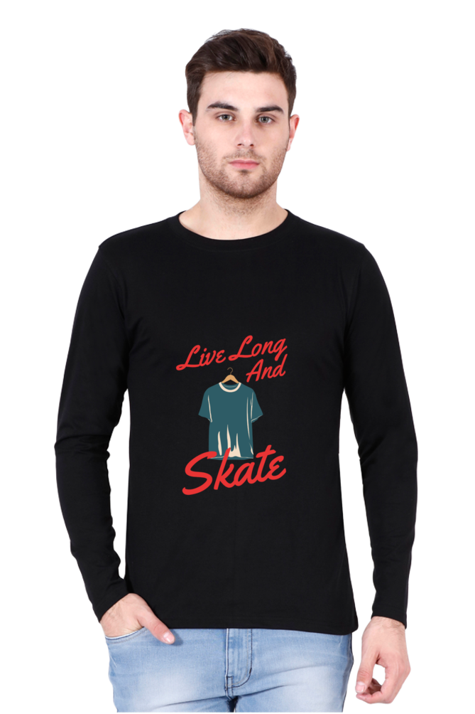 Men’s  Skateboard Full Sleeve - T Shirt - Live Long