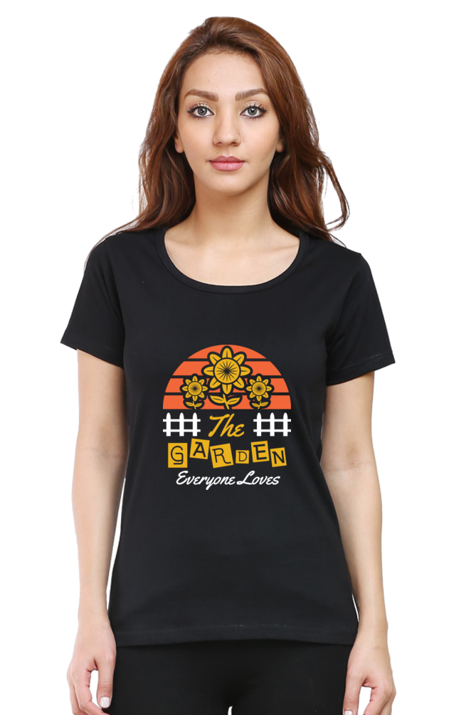 Women’s Round Neck Printed Gardening T-Shirts - everyone