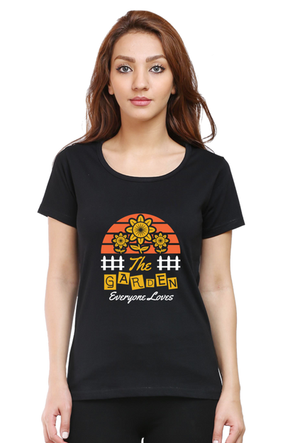 Women’s Round Neck Printed Gardening T-Shirts - everyone