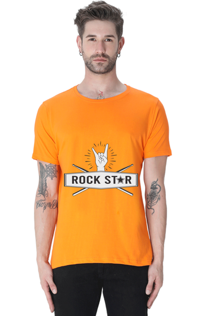 Music Unisex Cotton Round Neck T-shirt - Rock Star