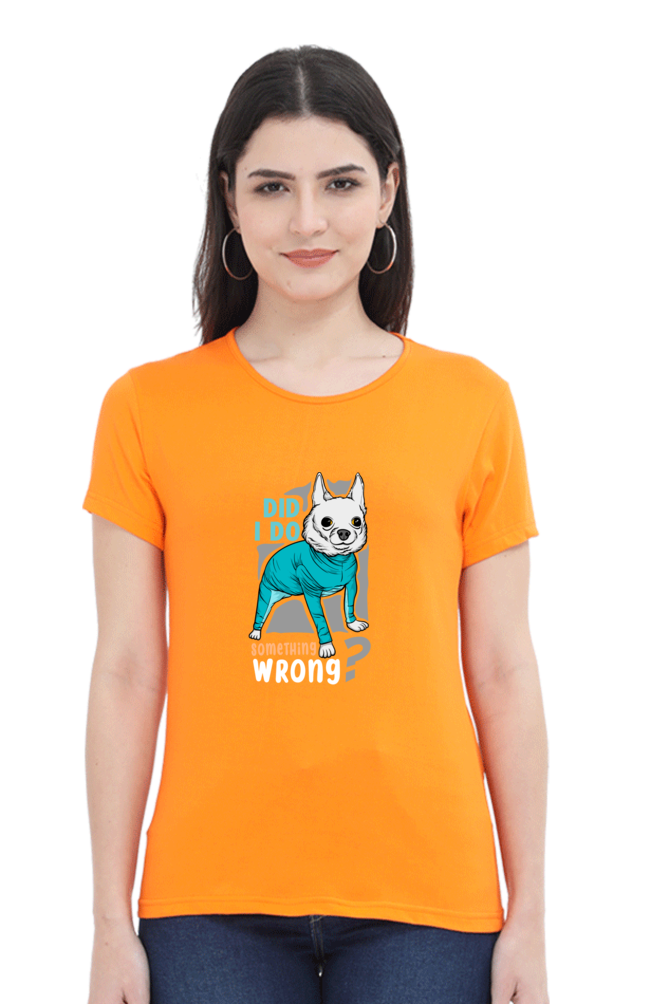 Women’s Round Neck Printed Funny & Queen SVG T-Shirts -  wrong