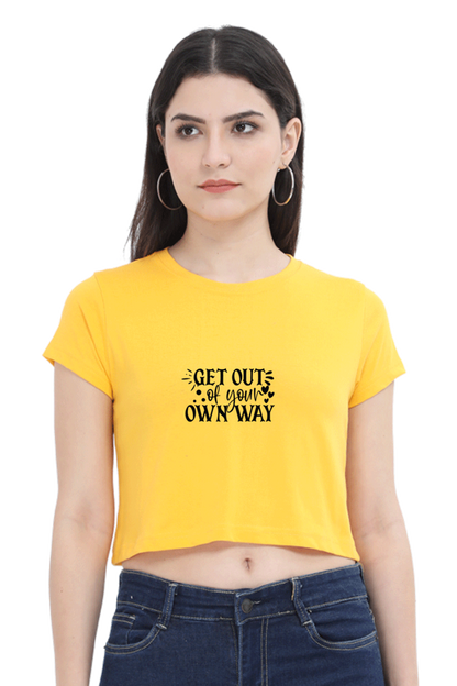 Women Motivational Crop Top - Own Way